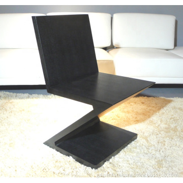 Wooden zig zag chair for home